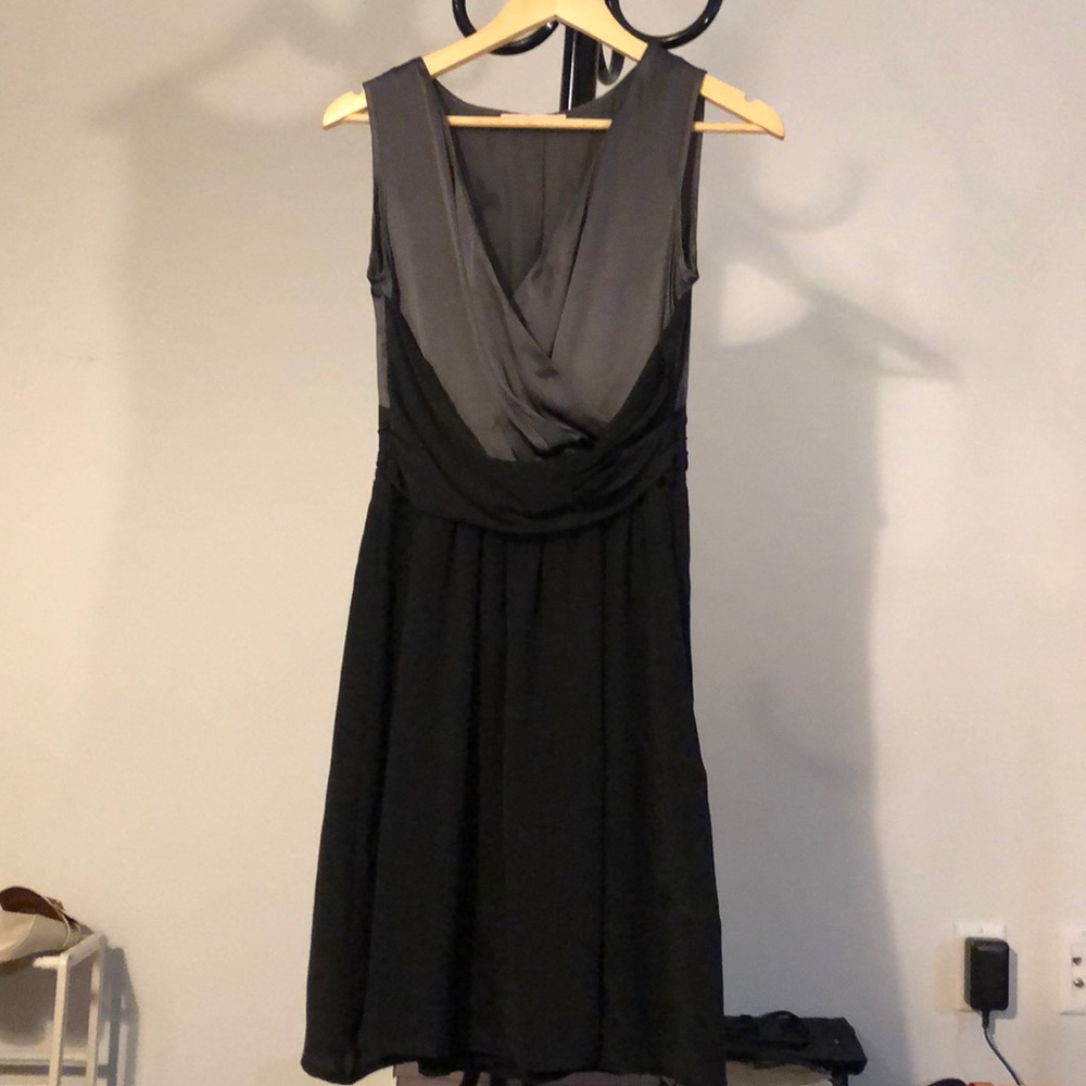 BCBGMaxAzria black grey cocktail dress
